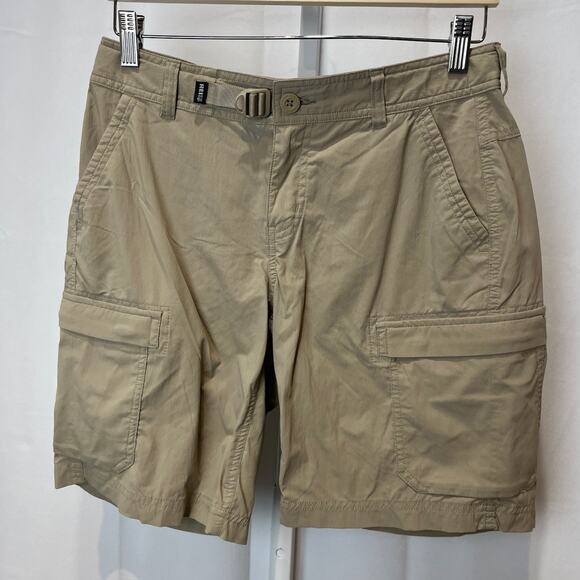 REI Co Op Womens Sahara Shorts 9" Inseam Relaxed Fit Stretch Nylon Khaki Tan 4 - Picture 1 of 12